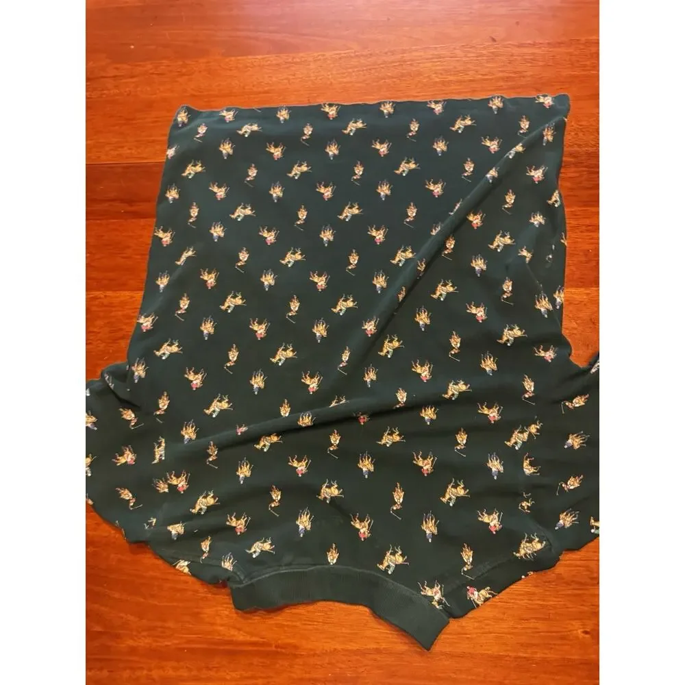 XL Polo Ralph Lauren All Over Print AOP Pony Racers Horse Logo Green